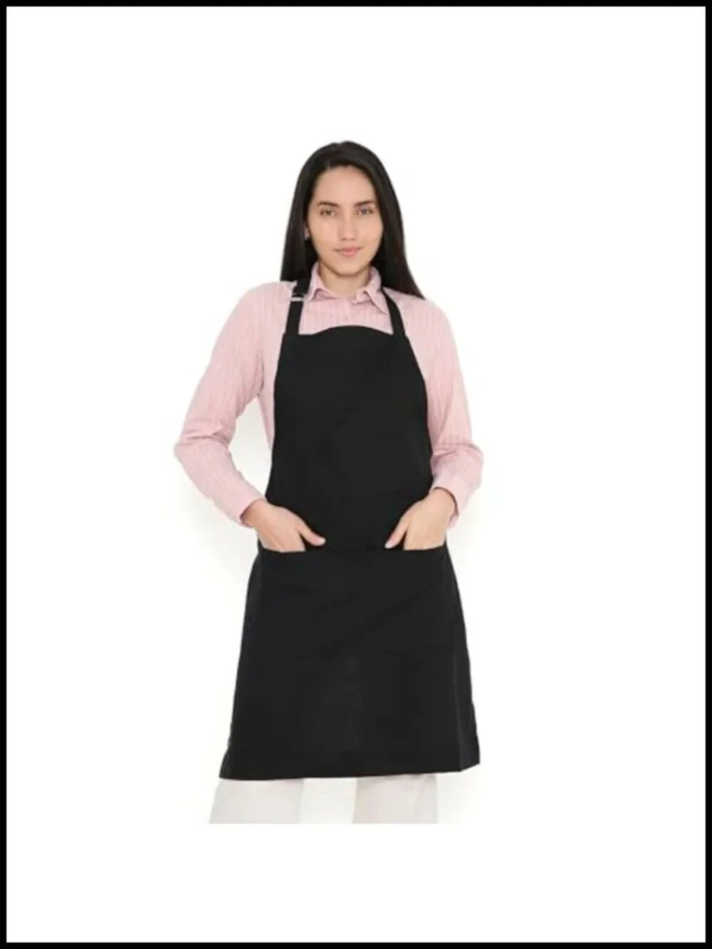 Cotton Chef Apron with Pocket and Towel Holder for Cooking Baking BBQ